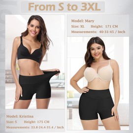 JOYSHAPER Women's Slip Shorts Under Dresses Comfortable Boyshorts Panties Nylon Spandex Underwear Stretch Shorts (Black, Medium)