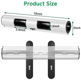 Patio Door Security Lock Internal Door Lock for French Door Security,Easy Install Patio Door Lock White Security Lock Protecting Pets and Babies