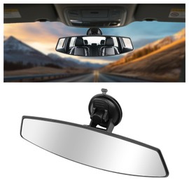 Wide Car Rear View Mirror with Suction Cup,Upgraded 9.49x2.67" Interior Car Mirror with 360° Adjustable Design & Wider View Range,HD Vehicle Accessories Rearview Mirrors