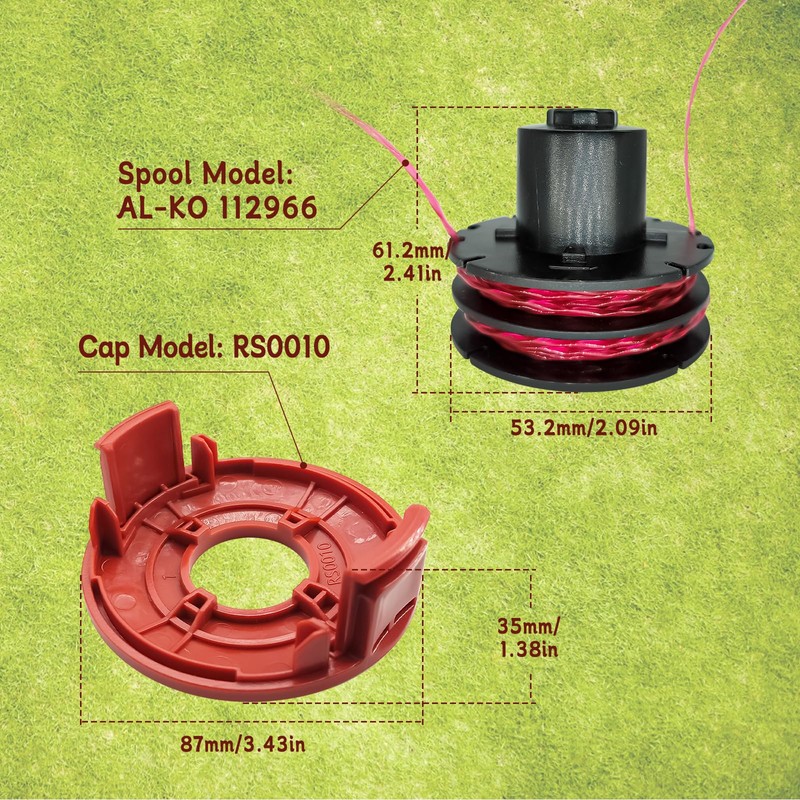 112966 Replacement String Spool for AL-KO GTE 350/450/550, Strimmer Replacement