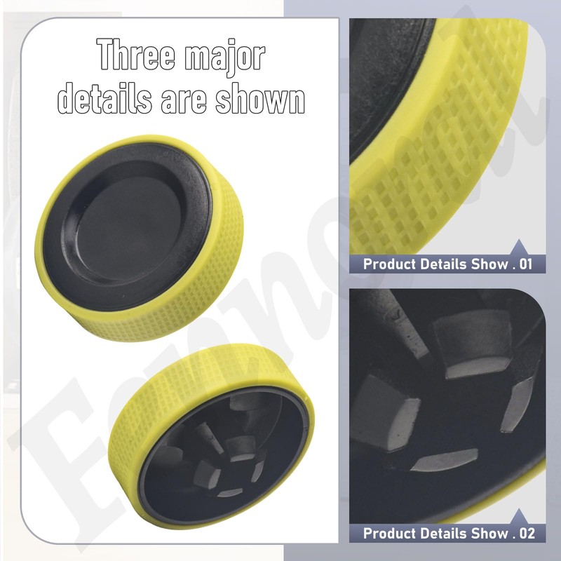 2 Pack Upgraded Replacement Cordless Vacuum Cleaner Wheels for Ryobi