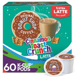 The Original Donut Shop Cinnamon Toast Crunch One-Step Latte, Keurig Single Serve K-Cup Pods, 60 Count (6 Packs of 10)