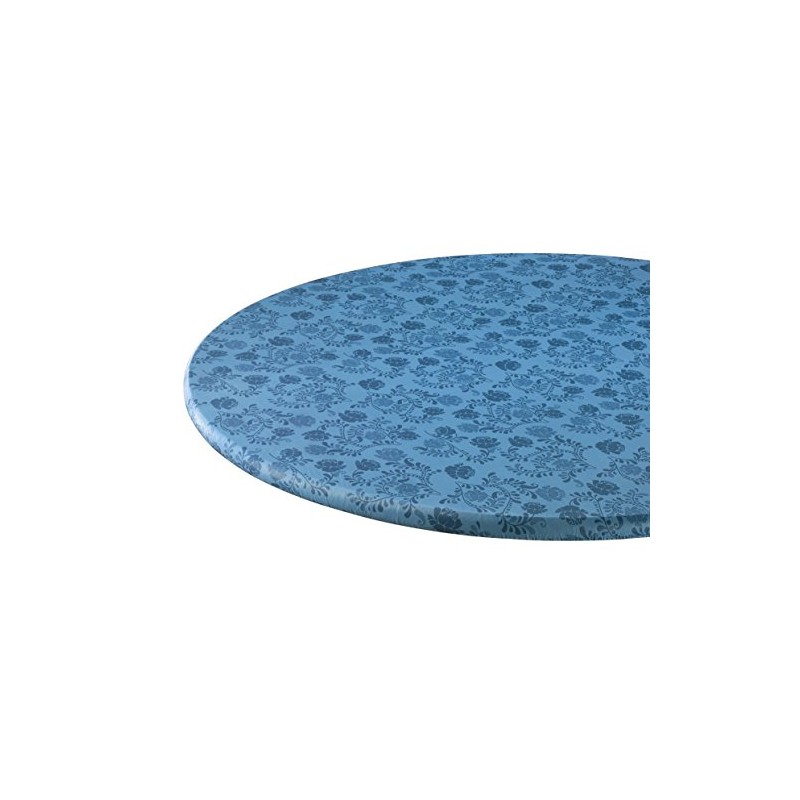 Home-Style Kitchen The Kathleen Vinyl Elasticized Table Cover Blue