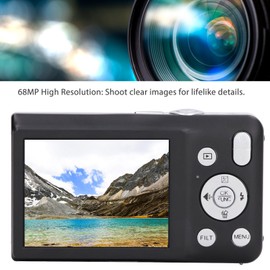 8K Digital Camera, 2.7inch 68MP Vlogging Selfie Dual Screen Camera with 16X Digital Zoom, 20 Built in Beauty Filters, 750mAh Digital Video Camera for Vlogging (Black)