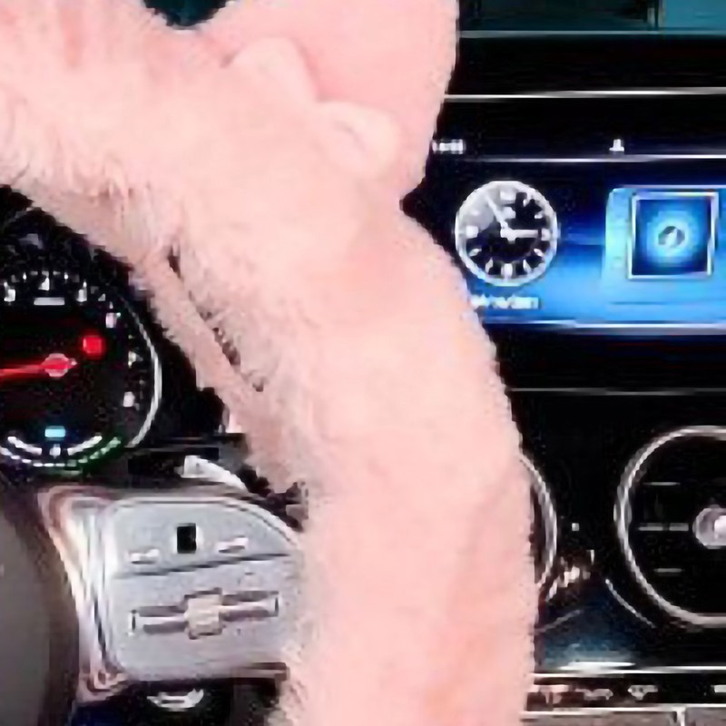 Plush Steering Wheel Cover 15 Inch Soft Warm Prevent Slip