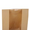 50PCS Bread Bag Kraft Paper Transparent Window Baked Food Packaging