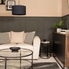 MiniSun | Medium Modern Navy Blue Fabric Drum Light Shade