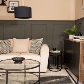 MiniSun | Medium Modern Navy Blue Fabric Drum Light Shade | Lamp Shades, Home Décor & Improvement Essential