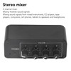Stereo Sound Mixer,4 Channel Headphones Amplifier Input and Output,Mini Stereo