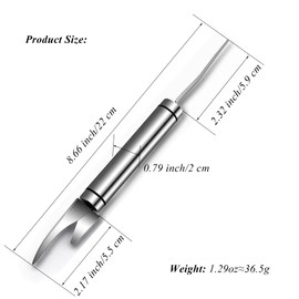 3 PCS Shrimp Deveining Tool Shrimp Tail off Crawfish Peeler,Stainless Steel Fish Scaler Seafood Tools Shrimp Peeler and Deveiner Tool and Fish Descaler Tool Knife 2 in 1,Silver,LXLVOUEG