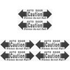 Mobestech 6pcs Car Door Open Warning Stickers Auto Decals for
