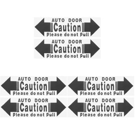 Mobestech 6pcs Car Door Open Warning Stickers Auto Decals for All Vehicles Safety Reminder Stickers Eye-catching Design Automatic Door Prompt Labels English