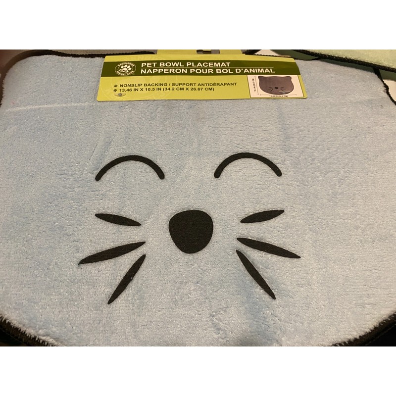Greenbrier kennel club 3 Cat Food Bowl Mat. Light Blue,