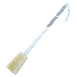 Shower Brush with Soft and Stiff Bristles, 20.5" New Extended Long Handle Back Scrubber Dual-Side Bath Brush Body Exfoliator for Wet or Dry Brushing (Grey Super Long)