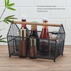 Gourmet Basics by Mikasa Porto Condiment Carrier Storage Caddy, 7.75