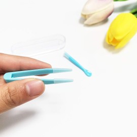 Blue Contact Applicator, Contact Lens Remover Tool, Contact Lens Applicator Tool, Inserter/Remover+Tweezer with Soft Tip, Contact Lens Cases, Health and Household