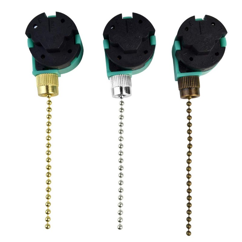 Topbuti 3 Pack Ceiling Fan Switch 3 Speed 4 Wire