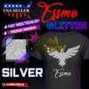 20"x108" (1.66FTx9FT) Silver Glitter Heat Transfer Vinyl Best HTV for