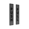 SILVER Push Pull Set Pair of Door Signs for businesses,
