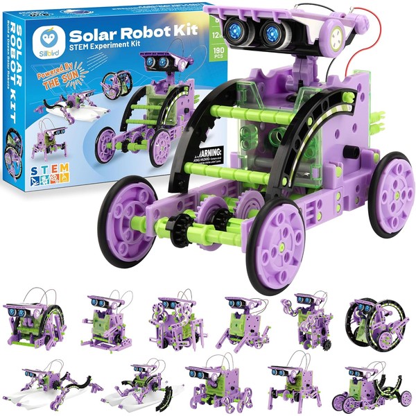 Sillbird Solar Building Robot Kit STEM Gift for Boys Aged
