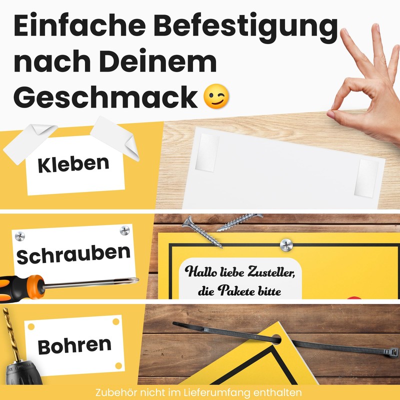 DankeDir! Pakete bitte hier abstellen – Sign 30 x 20