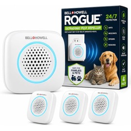 Bell+Howell Upgraded 2025 Ultrasonic Pest Repeller Indoor 4 Pk, Mice Repellent Indoor Home Kit, DIY Pest Control at Home, Plug in Spider Repellent, Rodent Repellent, Bug, Insect, Family & Pet Safe