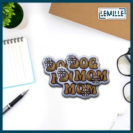 LEMILLE - Parche para perro, tamaño de 3 pulgadas, parches para coser lindos, parches de tela de bordado para ropa, jeans, mochila, sombrero, parches de apliques, parches para planchar para ropa,