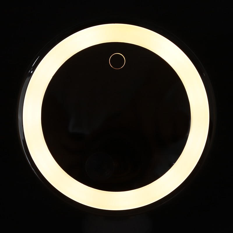 Suction Cup Makeup Mirror 10x with 3 Light Colors Battery