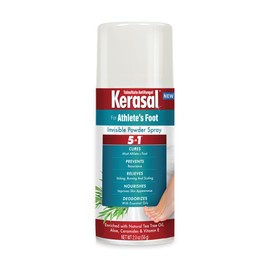 Kerasal 5-In-1 Athlete's Foot Invisible Powder Spray, Athlete's Foot Spray, 2 oz