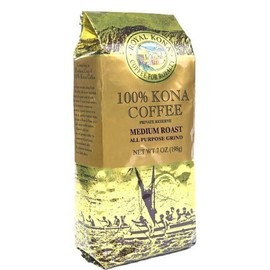 Royal Kona Coffee for Royalty 100% Kona Coffee Ground Medium Roast 7 oz. Bag