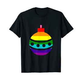 Colorful Rainbow Pride Christmas Ornament Bauble T-Shirt