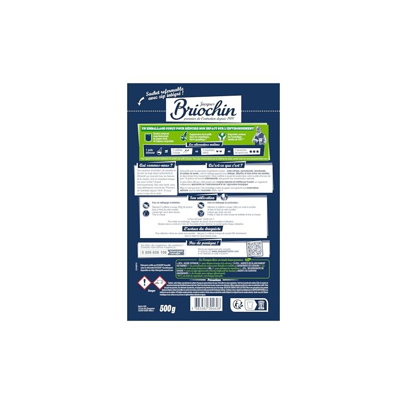 Jacques Briochin - Toilet Powder Super Descaler - 500g Ecocert