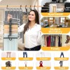 Aufetq Pants Hangers Space Saving - 2 Pack Closet Organizer