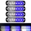 4-Pack 6 LED Amber Strobe Lights Vehicles Trucks Emergency Strobe