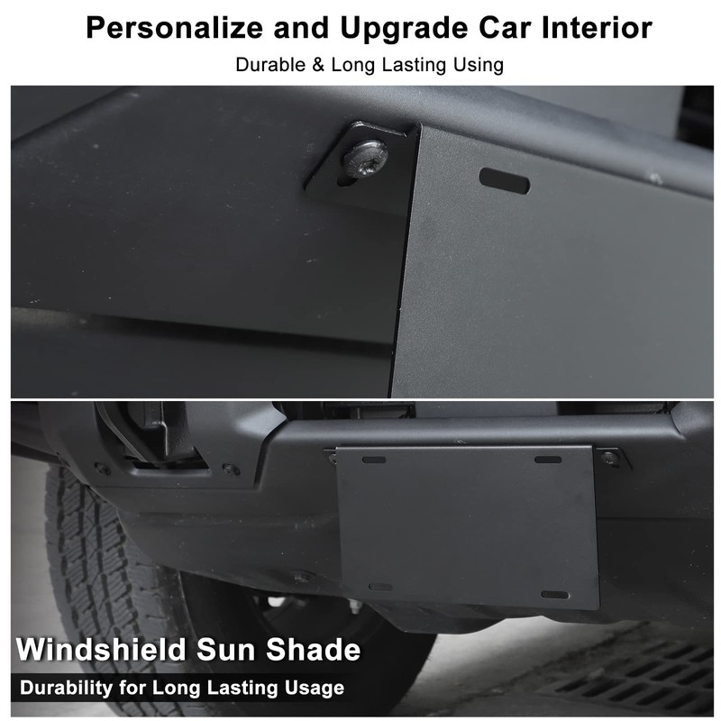 Front License Plate Holder Compatible with Ford Bronco 2021-2024+, Front