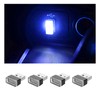 Dickno 4 PCS USB LED Car Interior Atmosphere Lamp, Portable