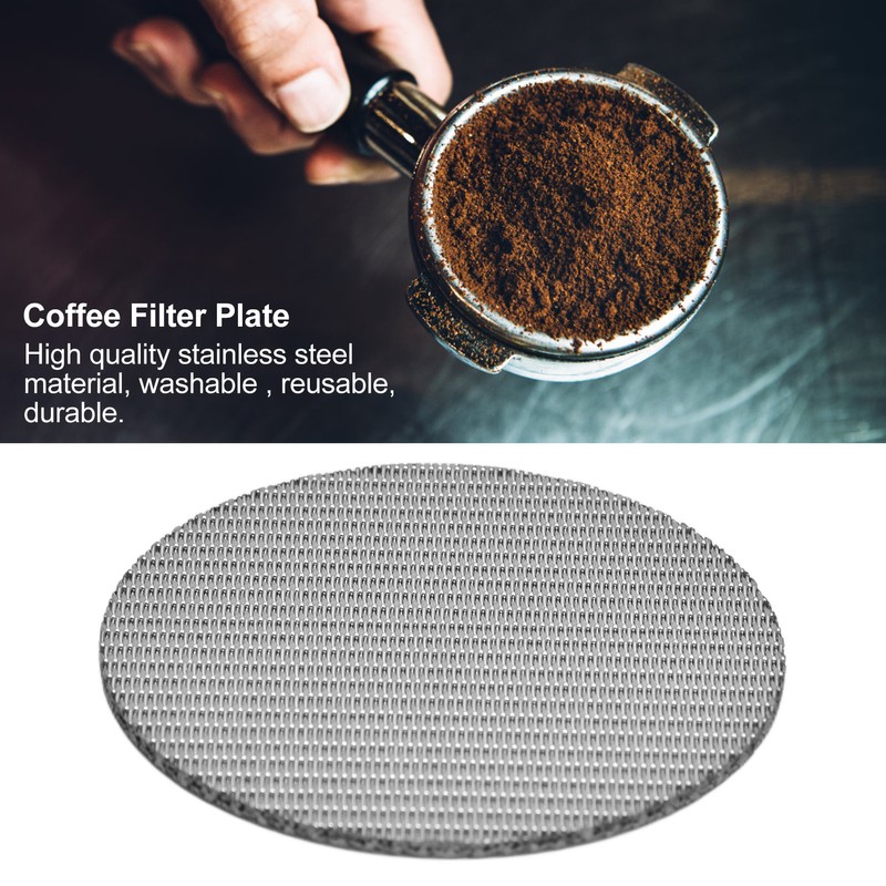 58.5mm Stainless Steel Coffee Filter Plate Filter Mesh Screen Replacement