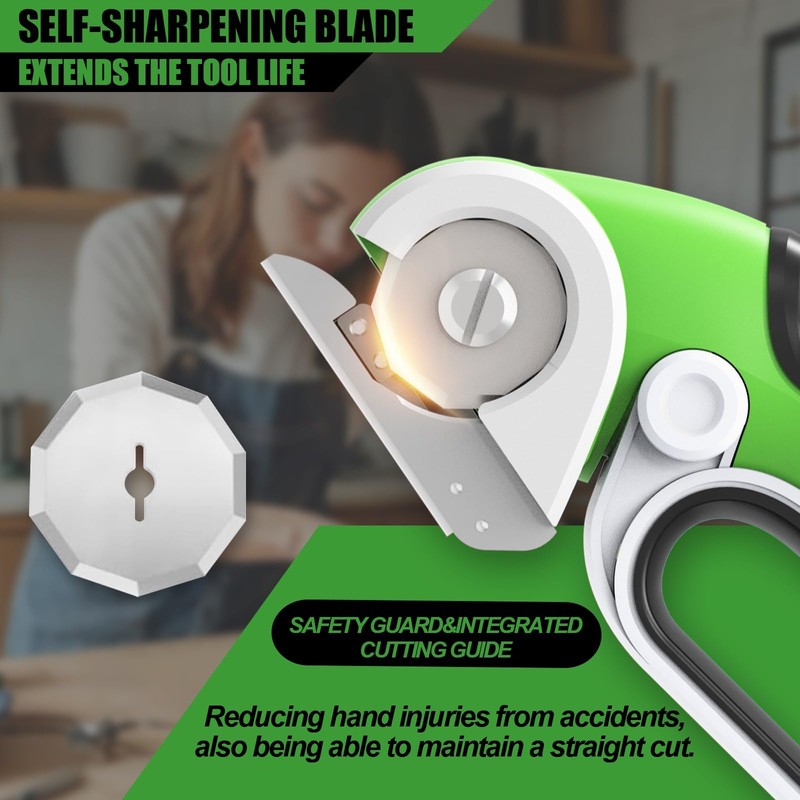 ZEITE 4V Cardboard Box Cutter,Cordless Electric Scissors,Max Cutting 1/4",Ideal for