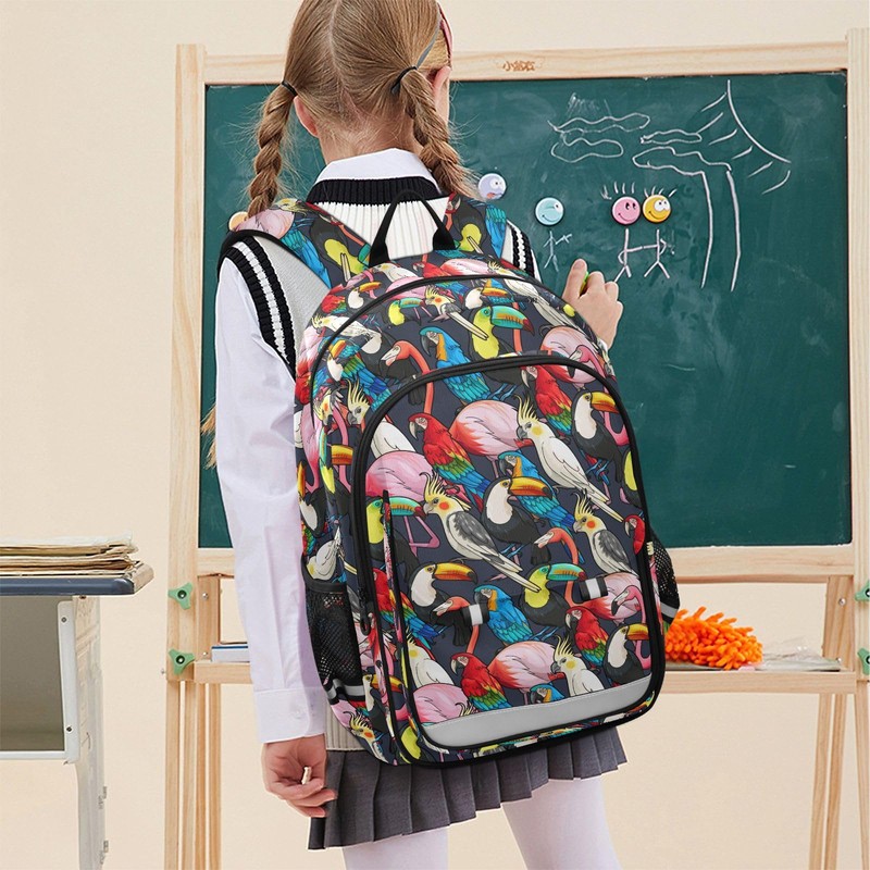 JHKKU Kids Backpack for Boys Girls Bookbags Elementary Backpack Colorful