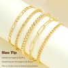 Gold Bracelets for Women, Dainty 14K Gold Plated Stackable Link,