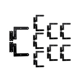 QCAA Steel Blind Shutter Hinge for Wood Frame & Brick, 1-1/16", Power Coated Black, 16 Pack (8 Pair), Made in Taiwan