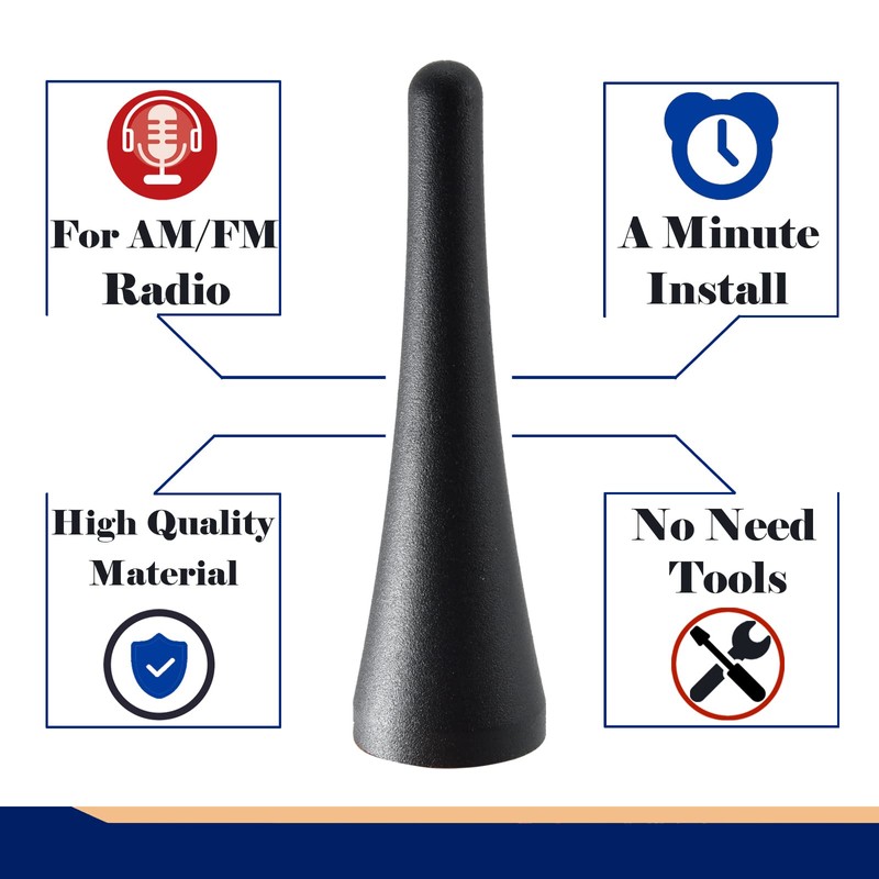 Anina Mástil de antena de 3.8 pulgadas para Mazda Miata