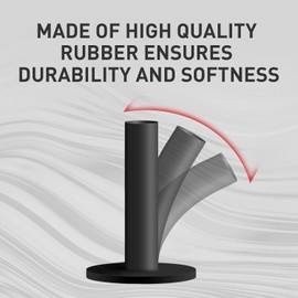 FINGER TEN Golf Rubber Tees for Driving Range Mats Value 5 Pack, Durable for Practice Mat Top Holder Indoor Outdoor (Black, 5 Pack All 2.75'')