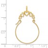 FindingKing 14K Gold Polished 5-Heart Charm Holder Jewelry 35mm x