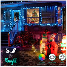 Outdoor String Lights, Rope Lights with Remote, Waterproof String Lights Outdoor Fairy Lights Twinkle Lights for Wedding, Patio, Pool, Christmas