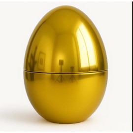 GiftExpress Jumbo Easter Egg - 10" Tall x 7" Wide Extra Large Empty Plastic Eggs - Perfect Kids & Adult Party Toys for Gift Baskets or Egg Hunt Decor - 1 Piece, Gold