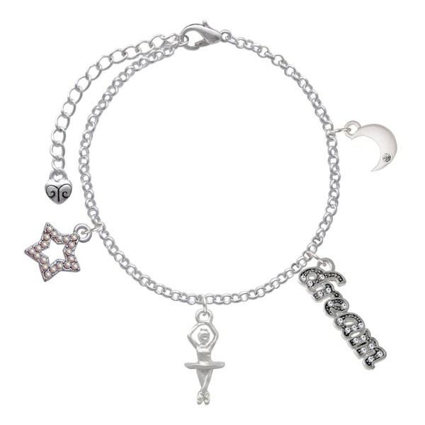 Delight Jewelry Silvertone 3-D Ballerina - Silvertone Dream Big Charm