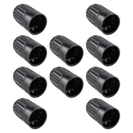 MOTOALL 10Pcs Plastic Black Tire Wheel Valve Stem Valve Cover Caps for TR20008 TPMS, Universal Stem Covers for Cars, SUVs, Bike and Bicycle, Trucks, Motorcycles, Artight Seal Heavy Duty