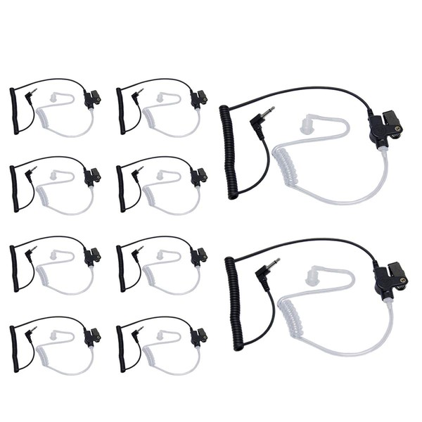 Maximalpower 3.5mm Surveillance Plug Coil Tube Earbud Audio Kit for Two-way Radios RH617-1 N x 10 pack