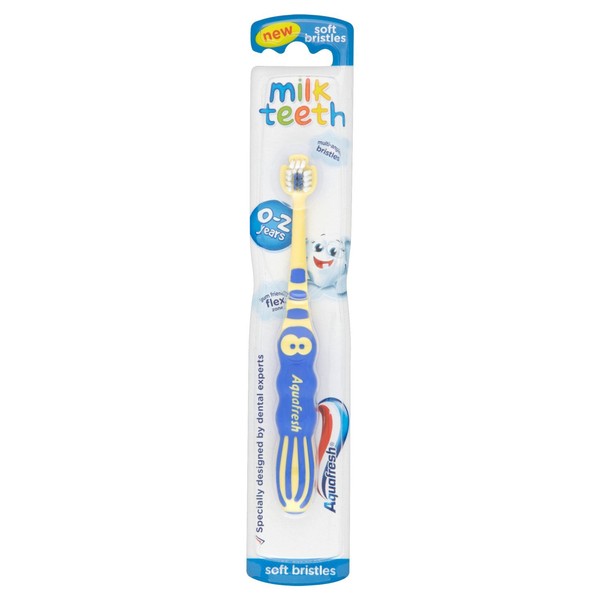 Aquafresh Toothbrush for Kids, Milk Teeth Toothbrush for Children 0-2 Years, Soft Bristles, Pack of 1